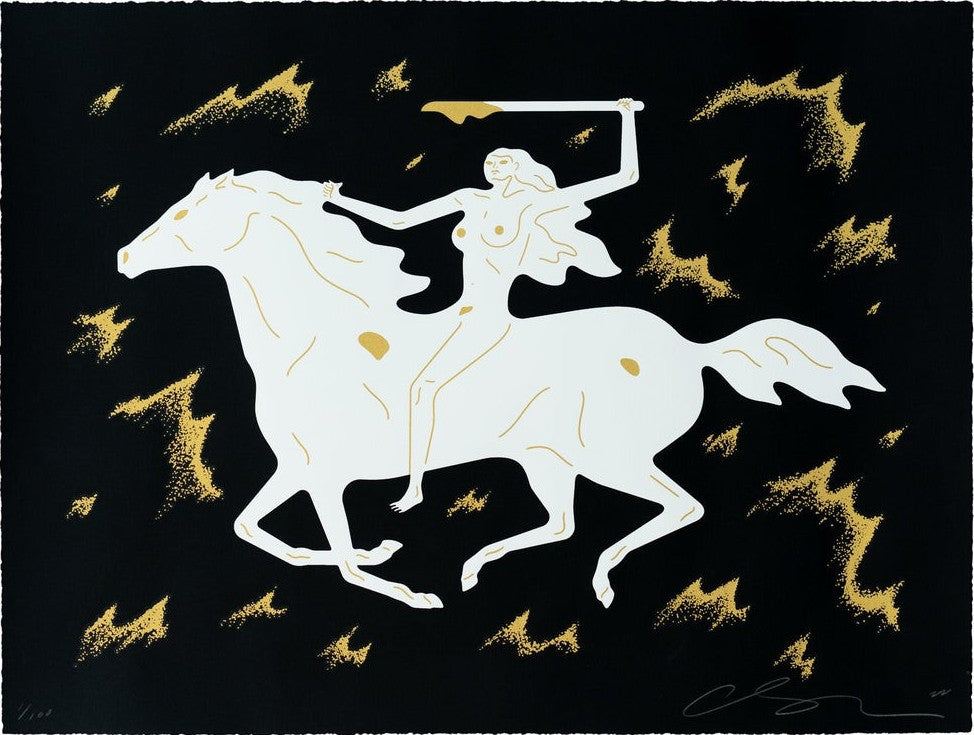 Cleon Peterson Sirens Of The Night (White) Print (Signed, Edition of 100)