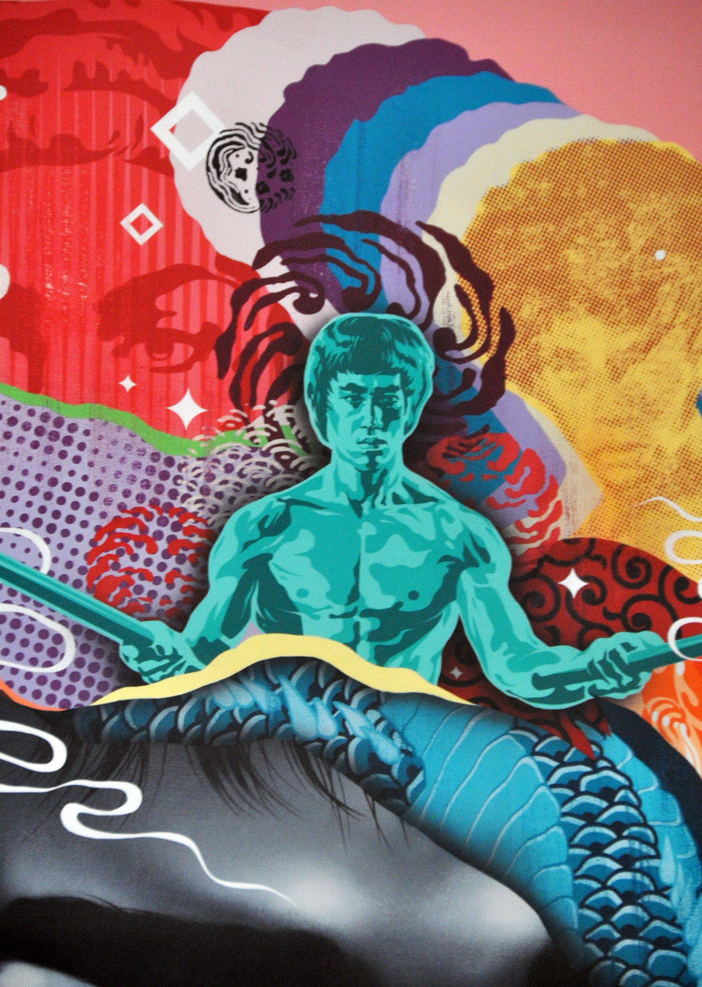 Tristan Eaton 'La Vita È Delore' Fine Art Print With 1/1 Hand Painted Cassette