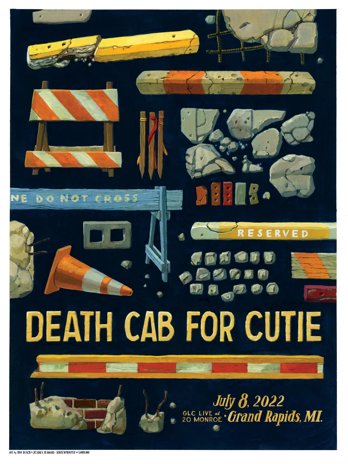 Death Cab for Cutie (Grand Rapids) • L.E. Official Poster (18" x 24") by LandLand