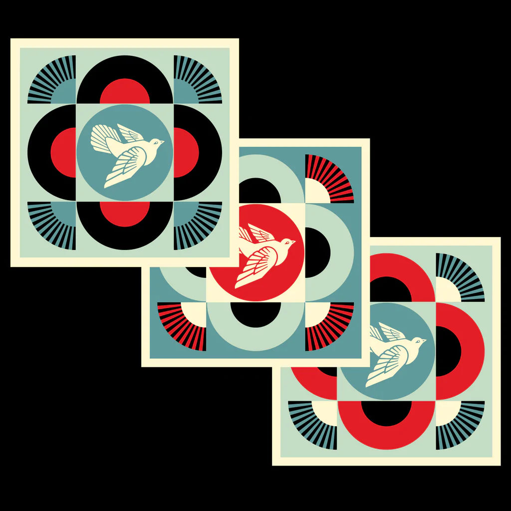 Geometric Dove Set by Shepard Fairey