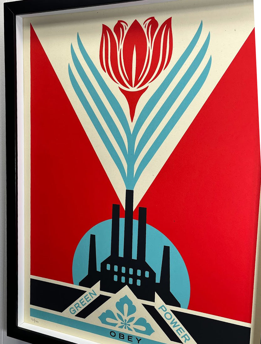 "Green Power Factory" - Red Variant Colorway - by Shepard Fairey 2023