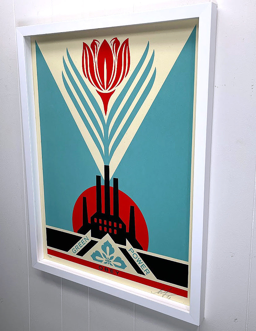 "Green Power Factory" - Blue Variant Colorway - by Shepard Fairey 2023