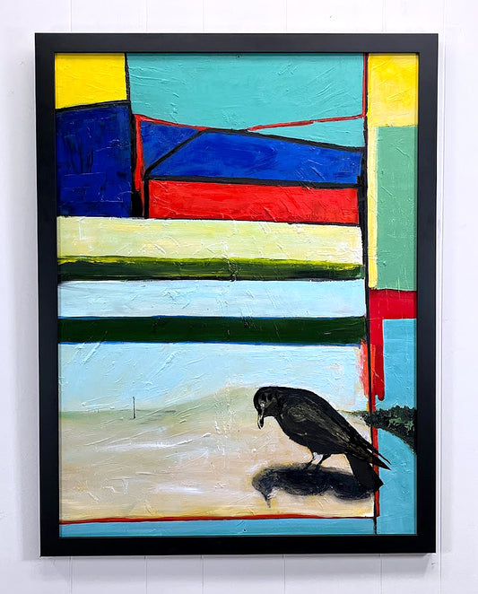 Abstract Landscape with Crow, 2023 by Kneelinghorse