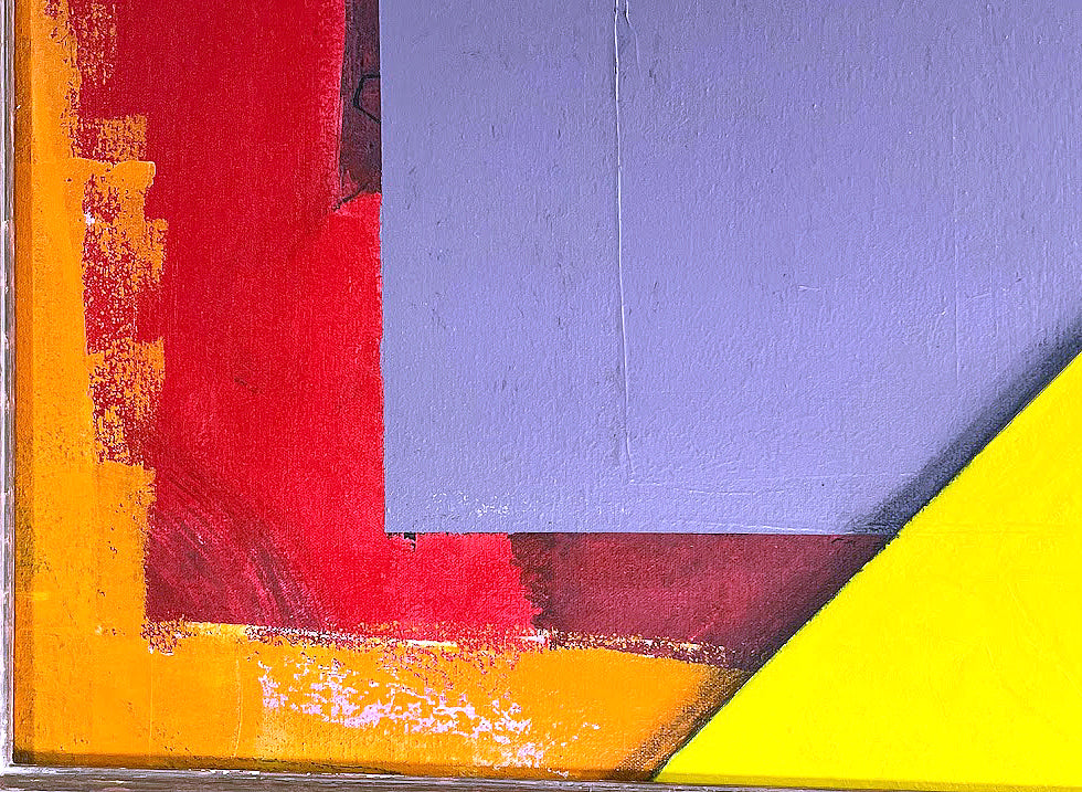 “Metaphysical Interior Construction”,  Acrylic on Canvas by Kneelinghorse  2023