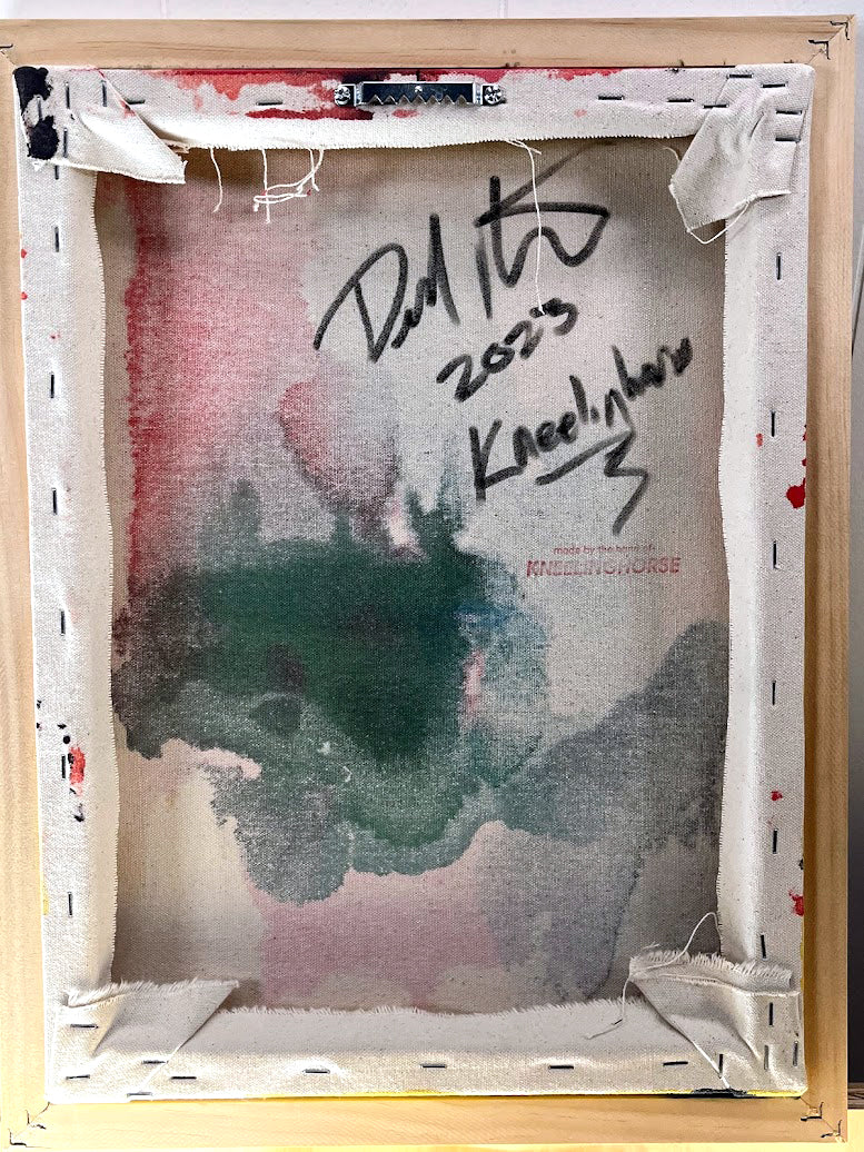 Morning Fire, Acrylic on unprimed Canvas, 2023 by Kneelinghorse