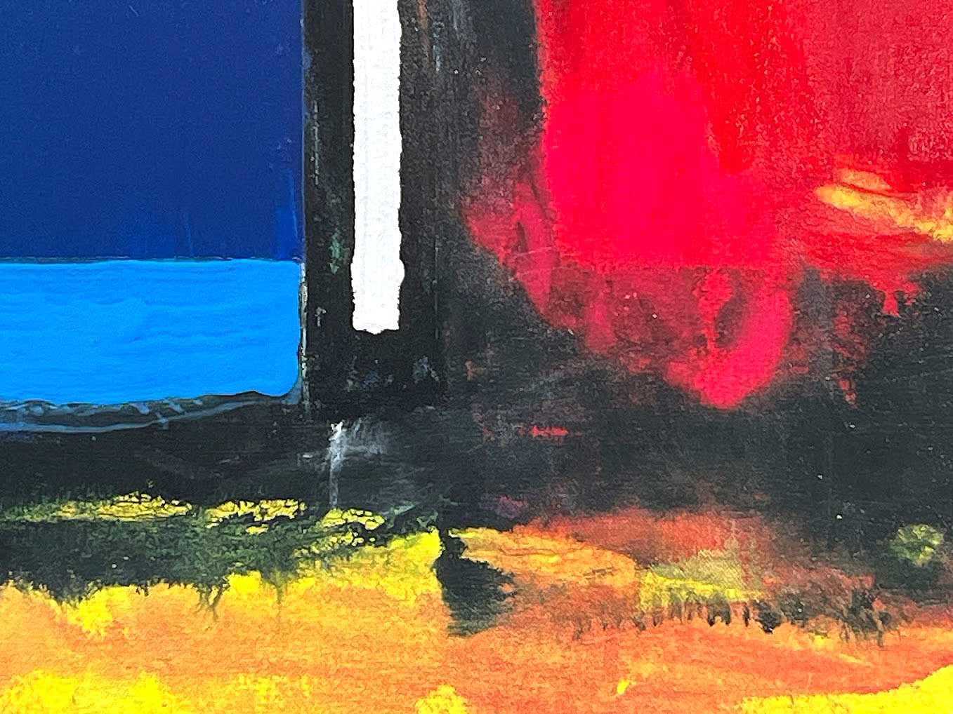 Land & See, Acrylic on unprimed Canvas, 2023 by Kneelinghorse