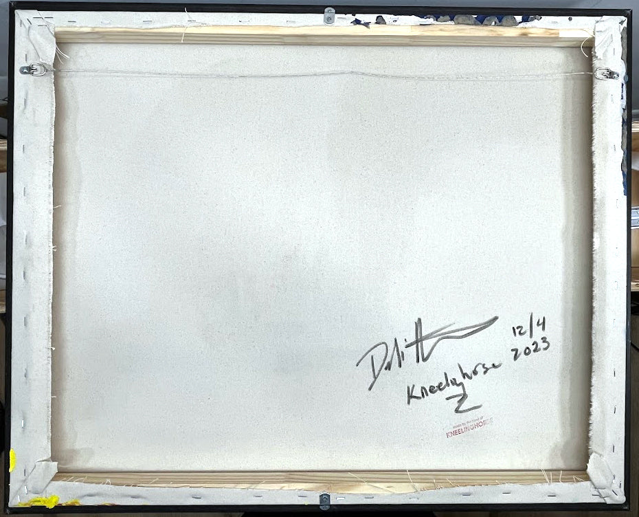 Land & See, Acrylic on unprimed Canvas, 2023 by Kneelinghorse