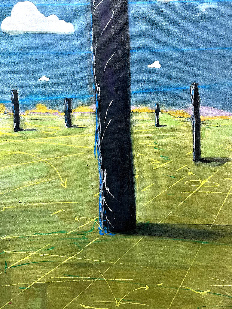 Time Spread Out, Acrylic and Oil Canvas, 2023 by Kneelinghorse