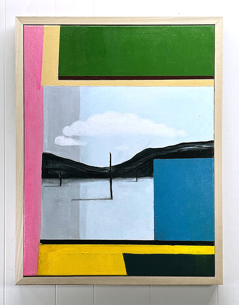 Geometric Landscape #4 - Oil on Canvas, 2023 by Kneelinghorse