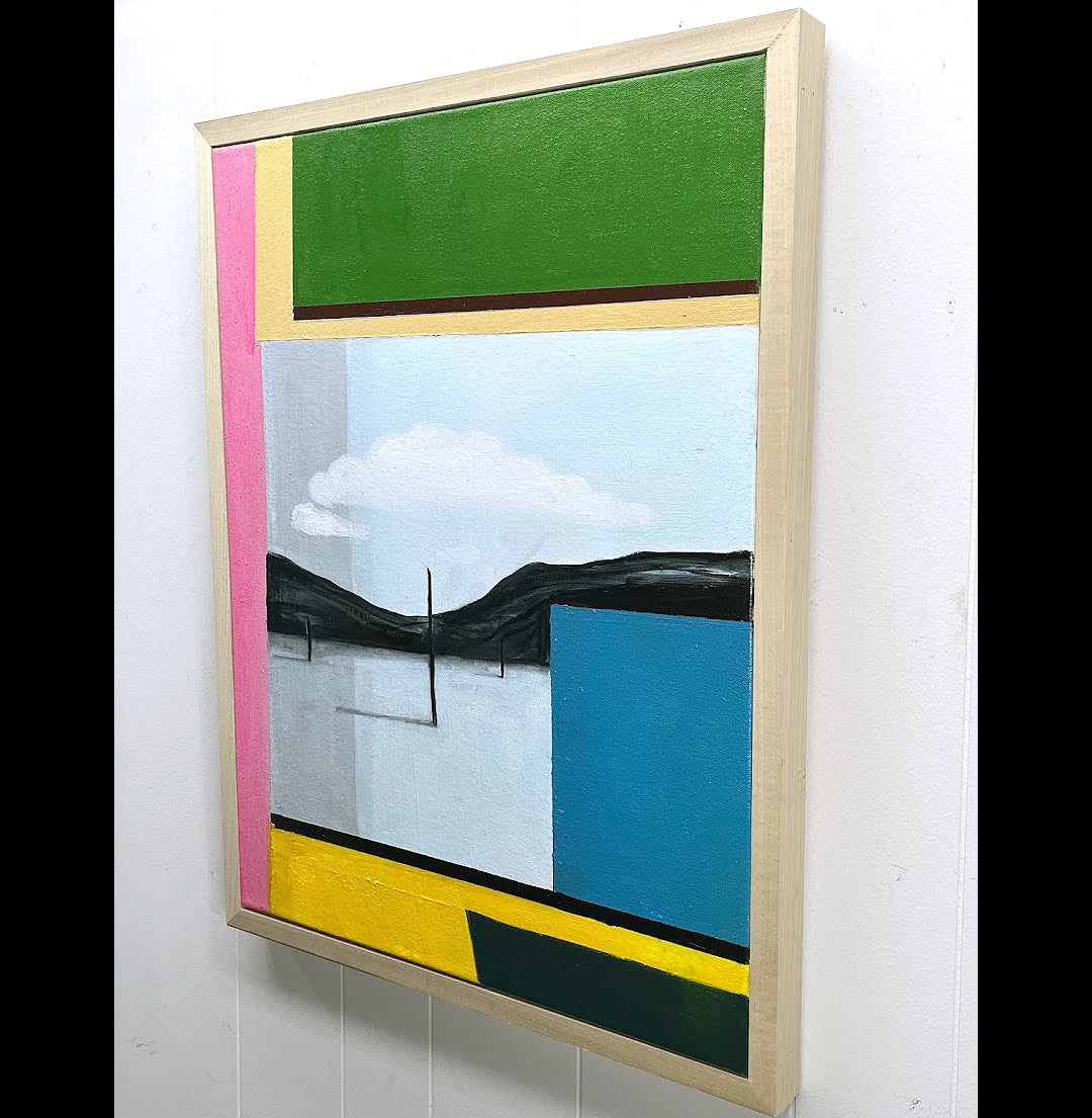 Geometric Landscape #4 - Oil on Canvas, 2023 by Kneelinghorse