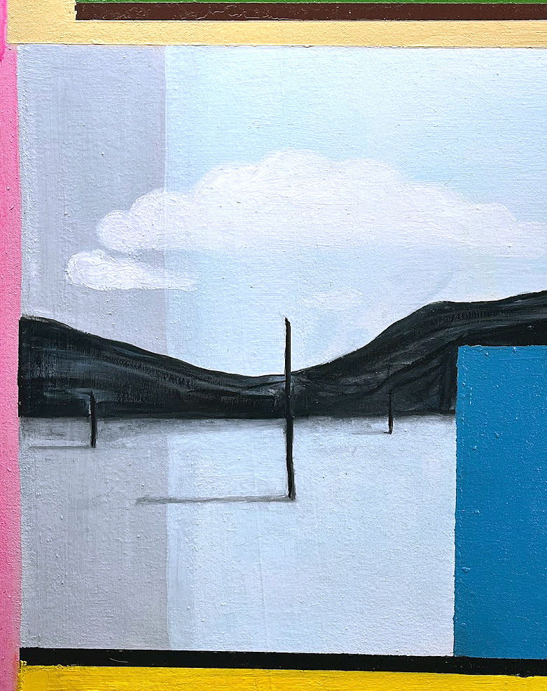 Geometric Landscape #4 - Oil on Canvas, 2023 by Kneelinghorse