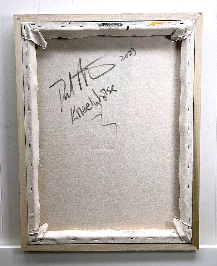 Geometric Landscape #4 - Oil on Canvas, 2023 by Kneelinghorse