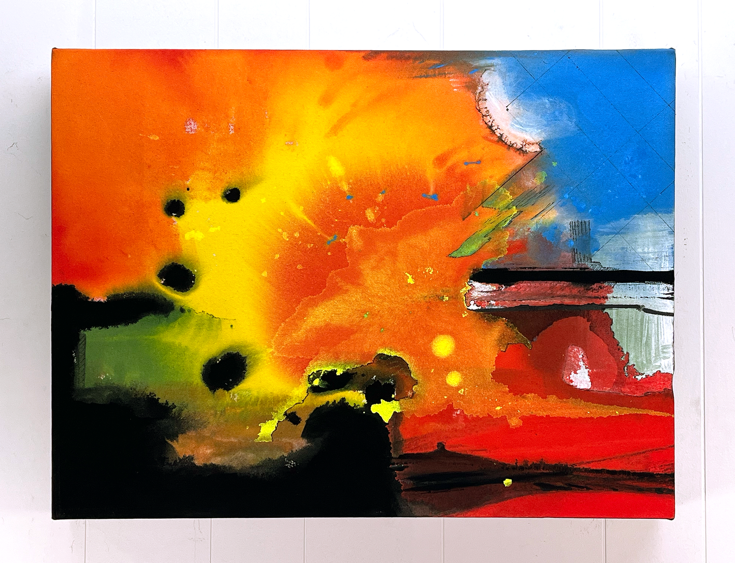 Morning Ascent, Acrylic on unprimed Canvas, 2024 by Kneelinghorse