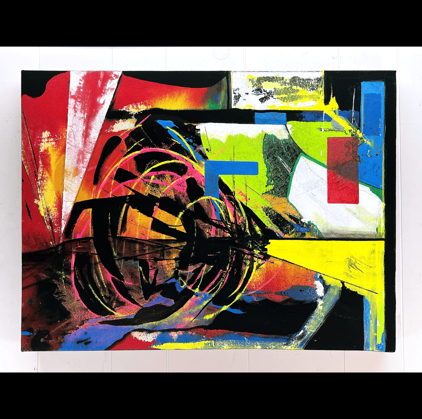 Morning Erratum, Acrylic on unprimed Canvas, 2024 by Kneelinghorse