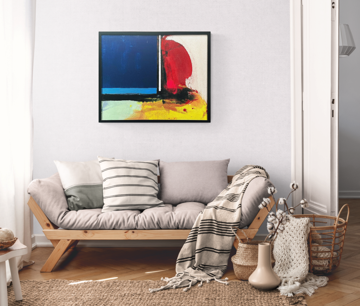 Land & See, Acrylic on unprimed Canvas, 2023 by Kneelinghorse