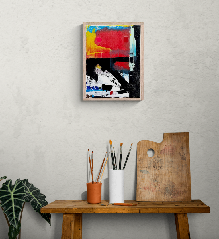 Morning Echo #4, Acrylic on unprimed Canvas, 2023 by Kneelinghorse