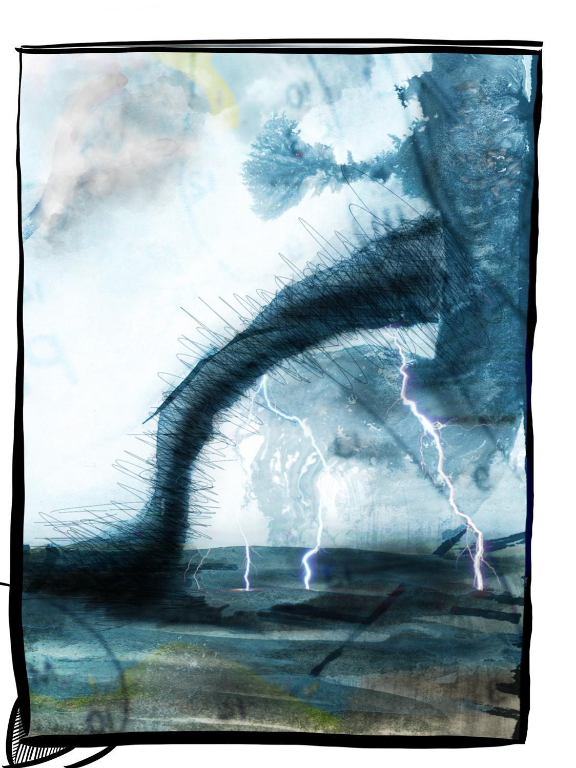 "From The Blue" 18" x 24" AP print by Kneelinghorse