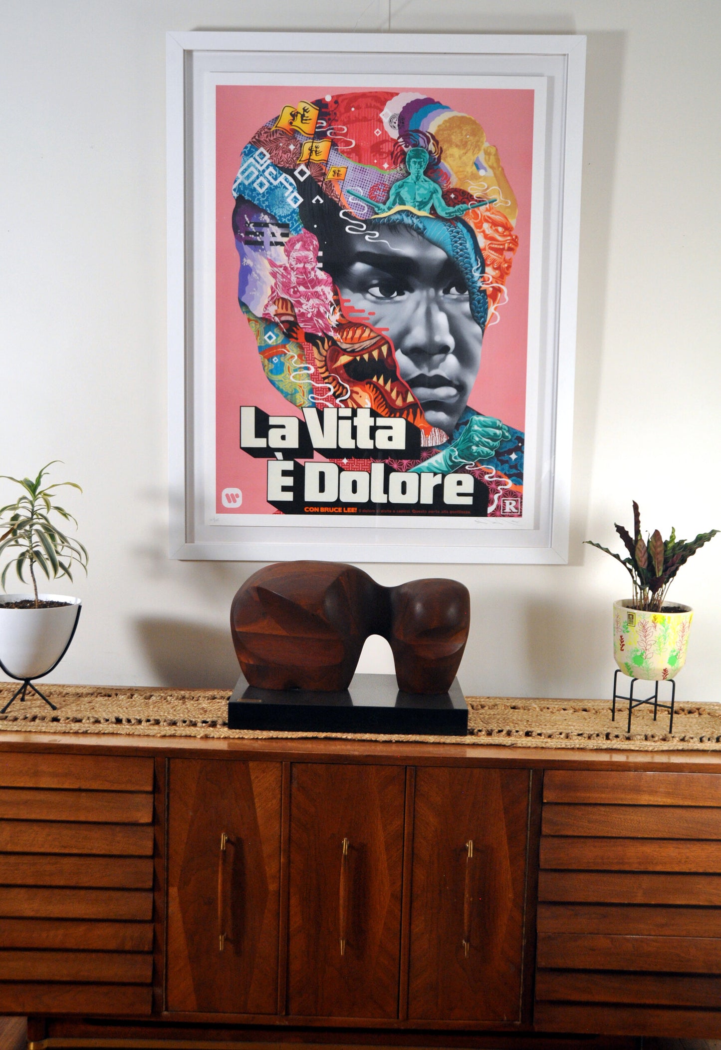 Tristan Eaton 'La Vita È Delore' Fine Art Print With 1/1 Hand Painted Cassette