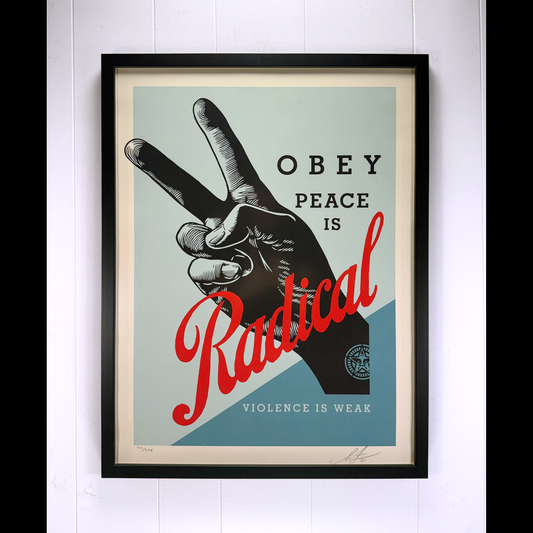 Obey Radical Peace (blue), by Shepard Fairey 2021