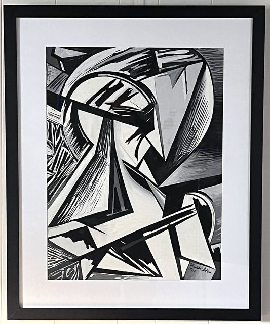 Rudolph Weisenborn Early Modern, Cubist Abstract dated 1940