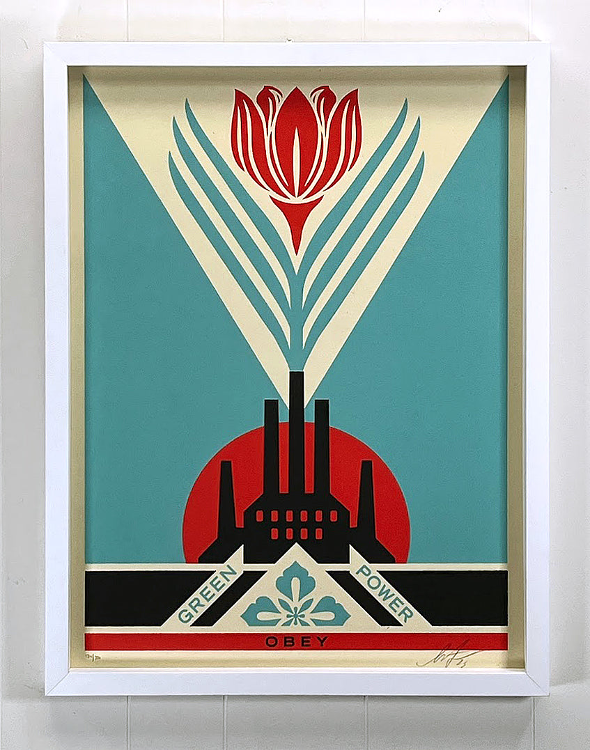 "Green Power Factory" - Blue Variant Colorway - by Shepard Fairey 2023