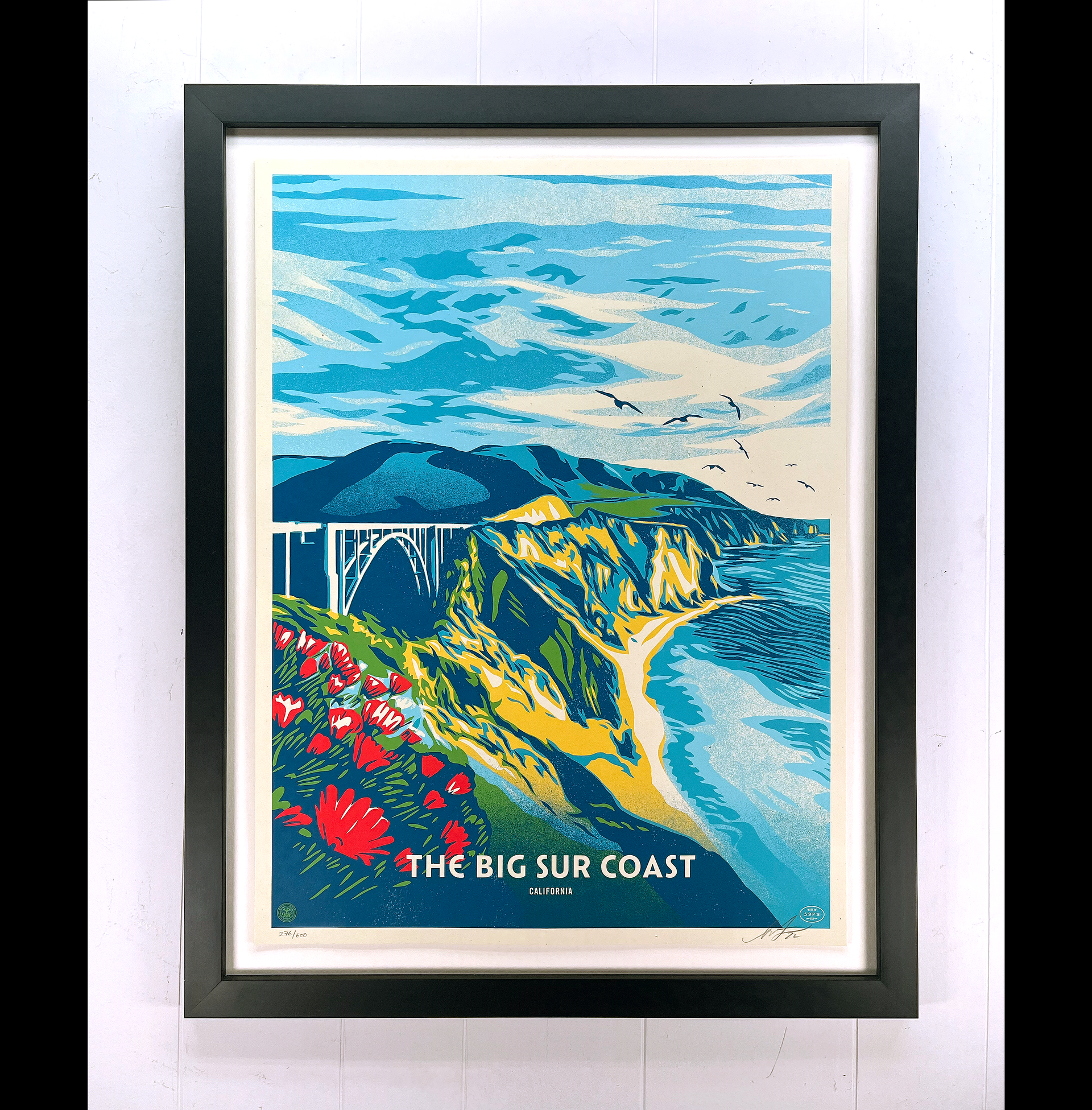 NUDE PUBLIC BIG SUR CALIF 60S ヴィンテージポスター Big Sur Travel Poster, California Wall Art, California Print, Big