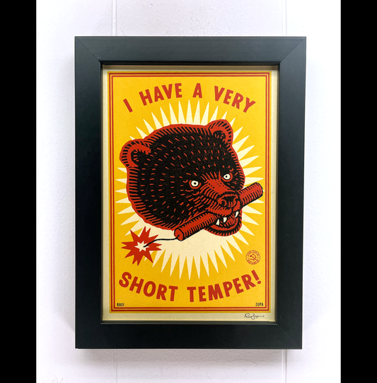 "Short Temper" by Ravi Zupa, 2024.